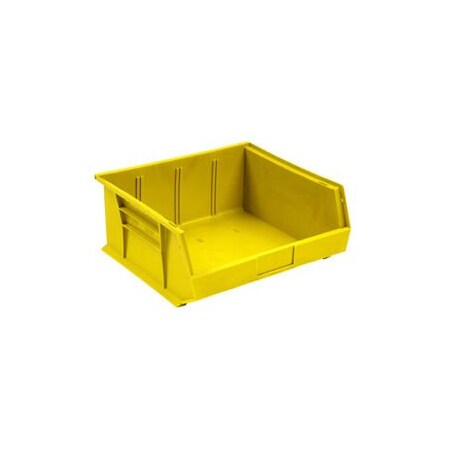 Quantum Storage Systems Storage Bin, Plastic, Yellow, 5 in H, 16-1/2 in W QUS245YL